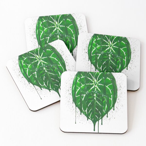 Item preview, Anthurium Leaf Art Green Drip Style Botanical  designed and sold by MichelLoveHaris.
