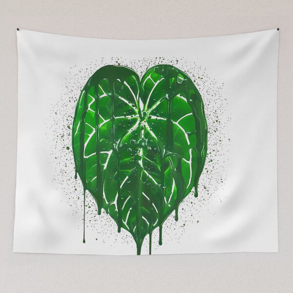Item preview, Anthurium Leaf Art Green Drip Style Botanical  designed and sold by MichelLoveHaris.