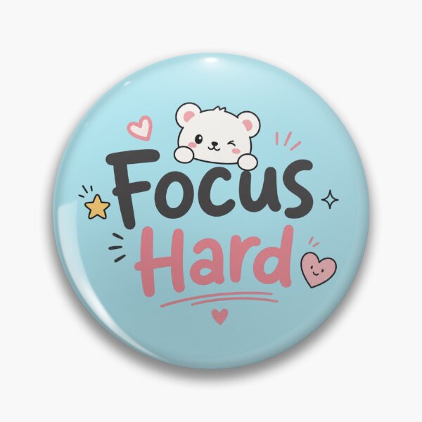 Item preview, Focus Hard Cute Study Motivation Design | Kawaii Student Aesthetic Quote Sticker designed and sold by Sanika arts .