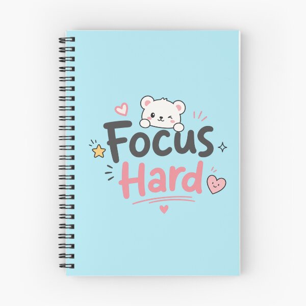 Item preview, Focus Hard Cute Study Motivation Design | Kawaii Student Aesthetic Quote Sticker designed and sold by Sanika arts .