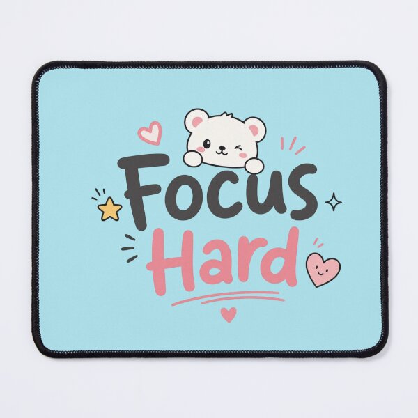 Item preview, Focus Hard Cute Study Motivation Design | Kawaii Student Aesthetic Quote Sticker designed and sold by Sanika arts .