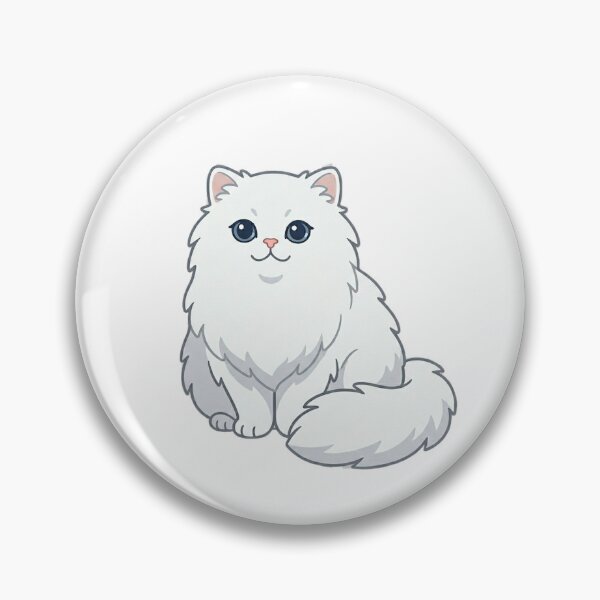 Item preview, Cute Fluffy White Cat Illustration designed and sold by ajamzbox.