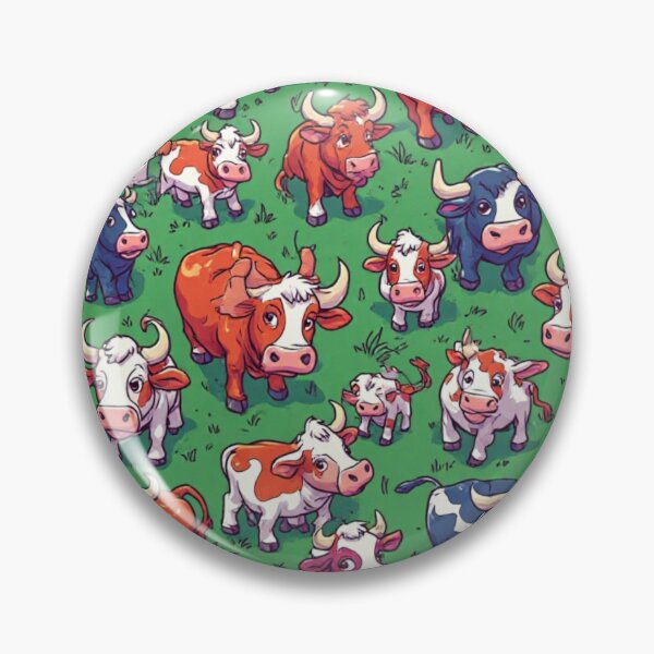 Item preview,  Funny Colorful Cow and Bull Seamless Pattern Cute Cattle Art designed and sold by dcohea.