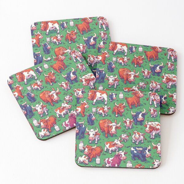 Item preview,  Funny Colorful Cow and Bull Seamless Pattern Cute Cattle Art designed and sold by dcohea.