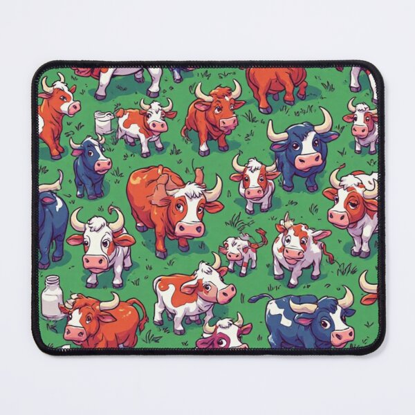 Item preview,  Funny Colorful Cow and Bull Seamless Pattern Cute Cattle Art designed and sold by dcohea.