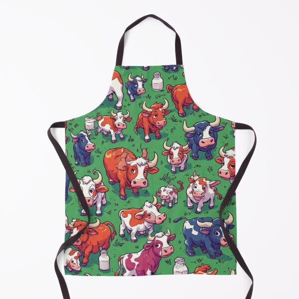 Item preview, Funny Colorful Cow and Bull Seamless Pattern Cute Cattle Art designed and sold by dcohea.
