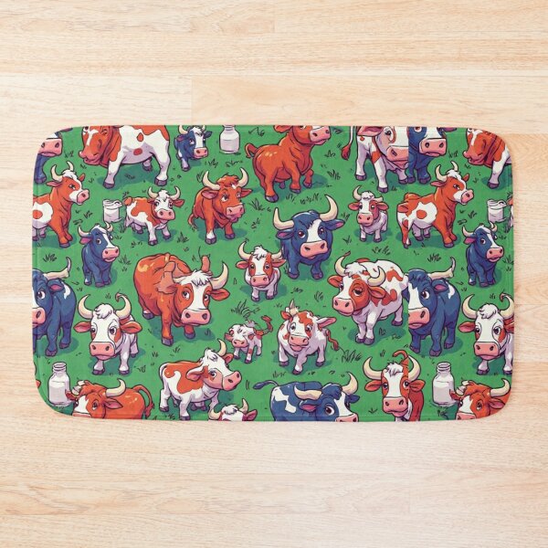 Item preview,  Funny Colorful Cow and Bull Seamless Pattern Cute Cattle Art designed and sold by dcohea.