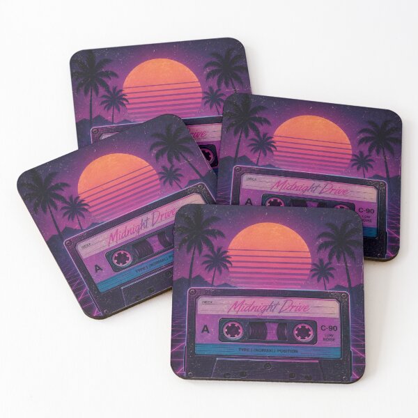 Item preview, Vintage 80s Synthwave Cassette Tape Poster designed and sold by aashcreat.