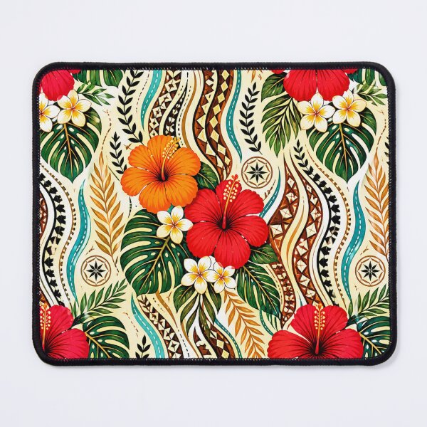 Item preview, Tonga Polynesian Tropical Floral Pattern designed and sold by Myra365Art.