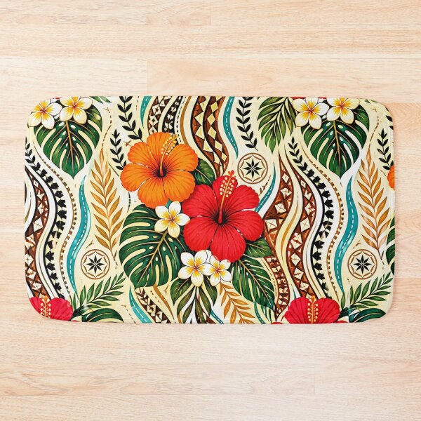 Item preview, Tonga Polynesian Tropical Floral Pattern designed and sold by Myra365Art.