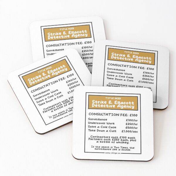 Item preview, Strike & Ellacott Detective Agency Monopoly Card designed and sold by wxnw-designs.