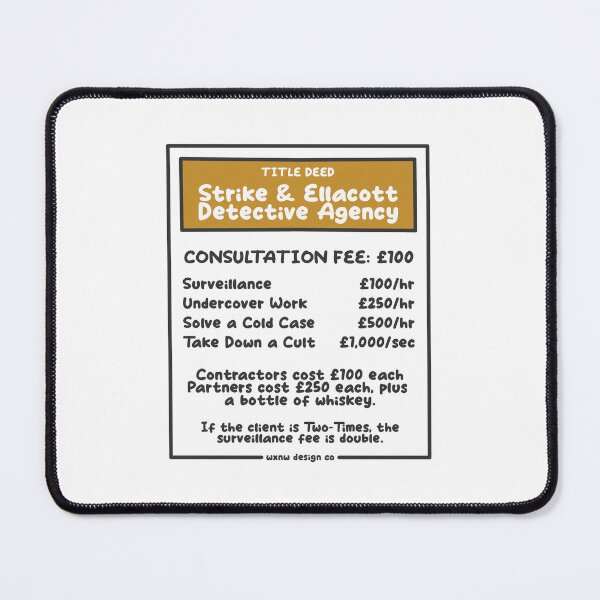 Item preview, Strike & Ellacott Detective Agency Monopoly Card designed and sold by wxnw-designs.