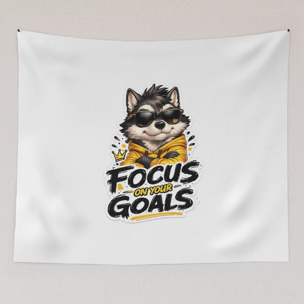 Item preview, Focus On Your Goals Wolf designed and sold by 1/2 Stickers.