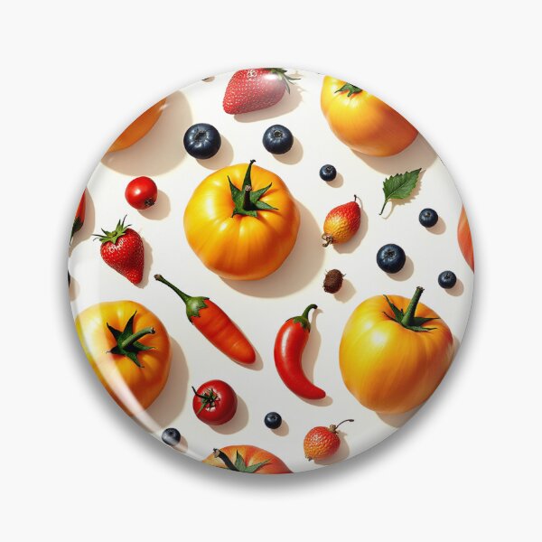 Item preview,  Colorful Tomato and Pepper Pattern Seamless Kitchen Produce Design designed and sold by AnimalAirtistry.