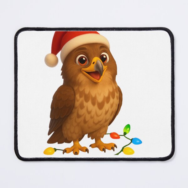 Item preview, Christmas Common Buzzard Hawk designed and sold by Sillytoe.