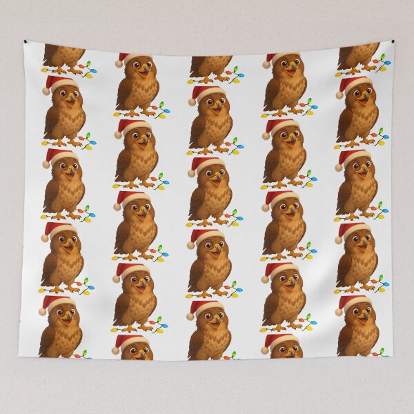 Item preview, Christmas Common Buzzard Hawk designed and sold by Sillytoe.
