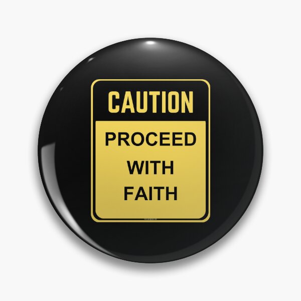 Item preview, Caution Proceed With Faith Yellow Street Sign Inspiration designed and sold by emanni.