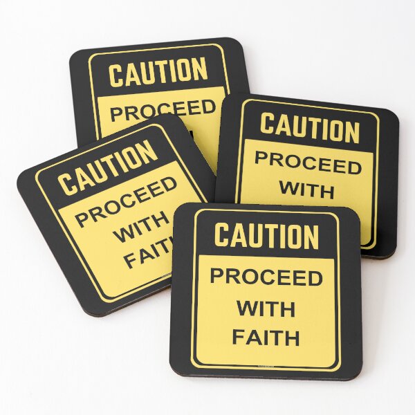 Item preview, Caution Proceed With Faith Yellow Street Sign Inspiration designed and sold by emanni.