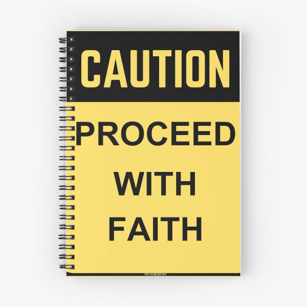 Item preview, Caution Proceed With Faith Yellow Street Sign Inspiration designed and sold by emanni.