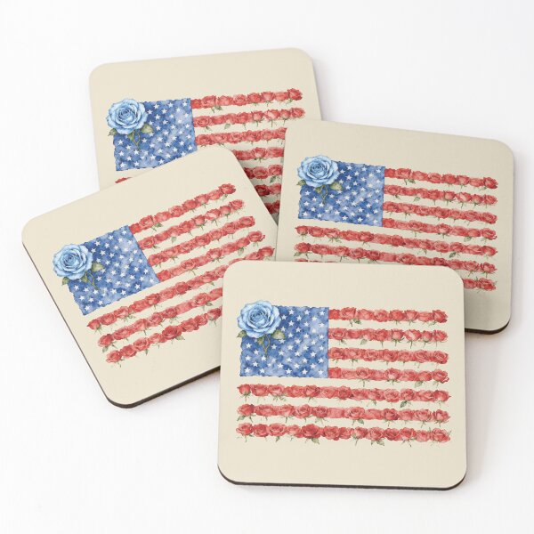 Item preview, American Flag Floral Rose. designed and sold by EunsooLee.