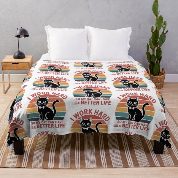 Item preview, Cute Black Cat Funny Saying Vintage designed and sold by QuiteOrbit.