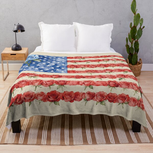Item preview, American Flag Floral Rose. designed and sold by EunsooLee.