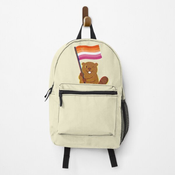 Item preview, Pride Beaver Lesbian Pride Flag Risograph Print designed and sold by TackyTime.
