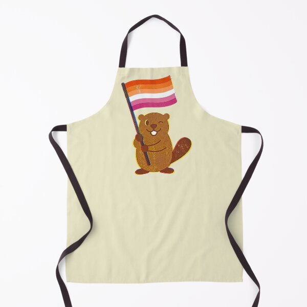 Item preview, Pride Beaver Lesbian Pride Flag Risograph Print designed and sold by TackyTime.