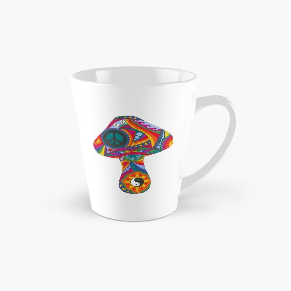 Item preview, Psychedelic Mushroom Art White– Retro Hippie Rainbow Groovy Peace Design designed and sold by Kellie Espie Art.