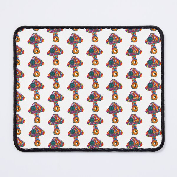 Item preview, Psychedelic Mushroom Art White– Retro Hippie Rainbow Groovy Peace Design designed and sold by Kellie Espie Art.