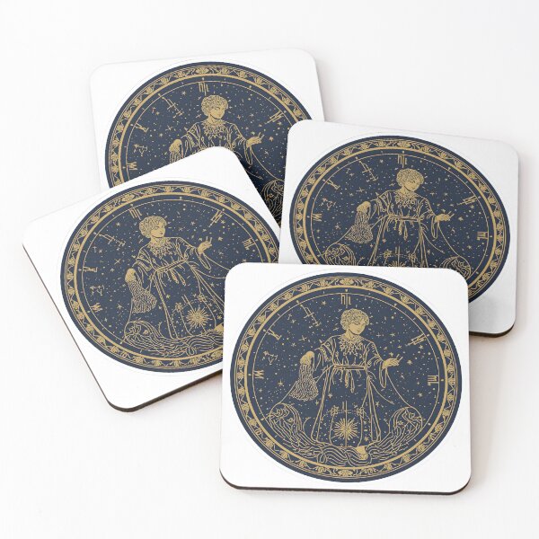 Item preview, Aquarius Zodiac Celestial Water Bearer — Mystical Sticker designed and sold by KooksStudio.