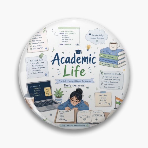 Item preview, Academic Life Cute Study Aesthetic Sticker | Student Motivation Pastel Design | College & Exam Vibes designed and sold by Sanika arts .