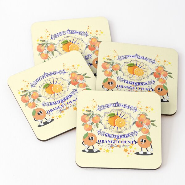 Item preview, City of Orange California Vintage Orange County Mascot Art designed and sold by SilverSeaBKK.