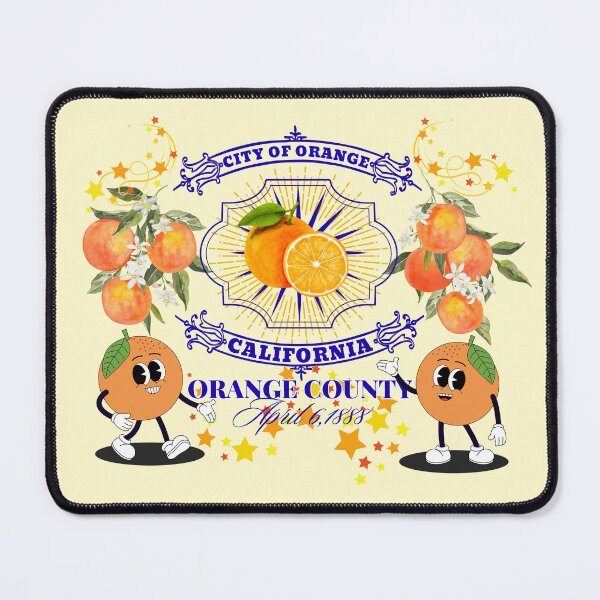 Item preview, City of Orange California Vintage Orange County Mascot Art designed and sold by SilverSeaBKK.