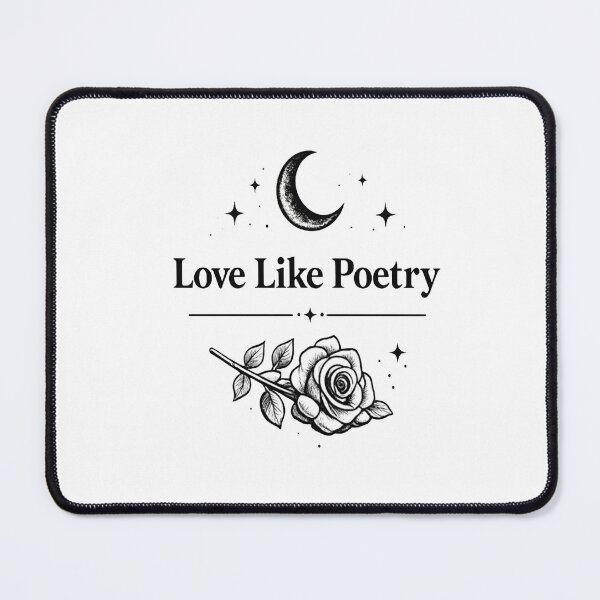 Item preview, Love Like Poetry Minimalist Aesthetic Romantic  | Moon Rose Soft Love Design designed and sold by Lovestickerco.