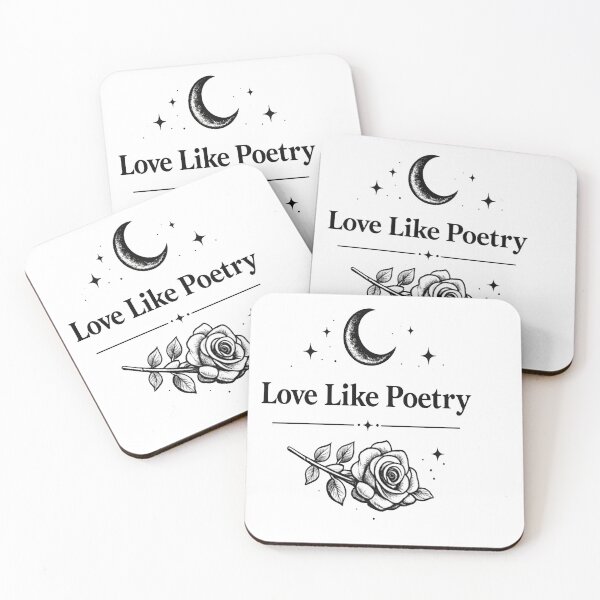 Item preview, Love Like Poetry Minimalist Aesthetic Romantic  | Moon Rose Soft Love Design designed and sold by Lovestickerco.