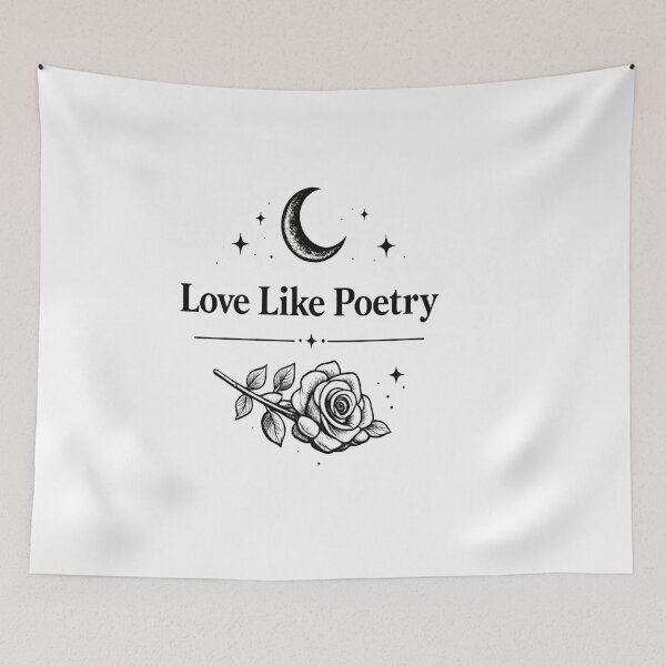 Item preview, Love Like Poetry Minimalist Aesthetic Romantic  | Moon Rose Soft Love Design designed and sold by Lovestickerco.