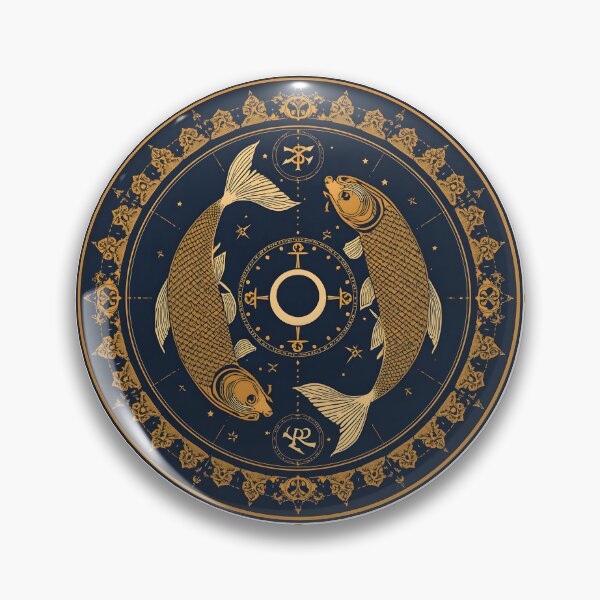 Item preview, Pisces Zodiac Celestial Twin Fish — Mystical Sticker designed and sold by KooksStudio.
