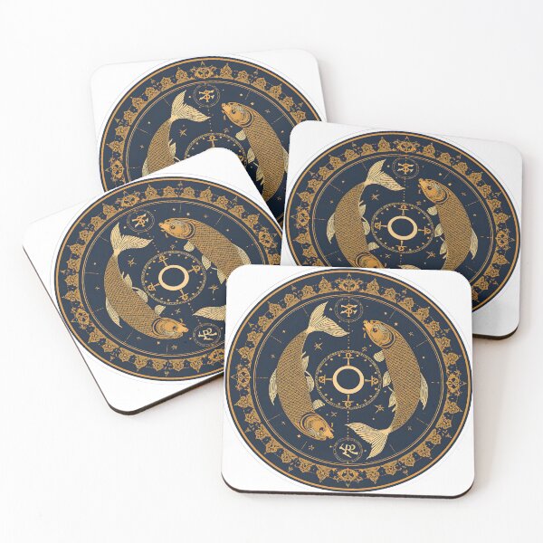 Item preview, Pisces Zodiac Celestial Twin Fish — Mystical Sticker designed and sold by KooksStudio.