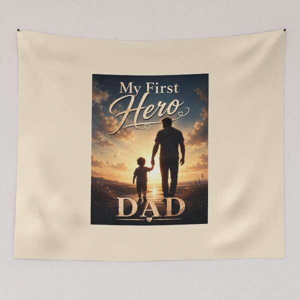 Item preview, My First Hero Dad Emotional Father’s Day Shirt designed and sold by Noxivora.