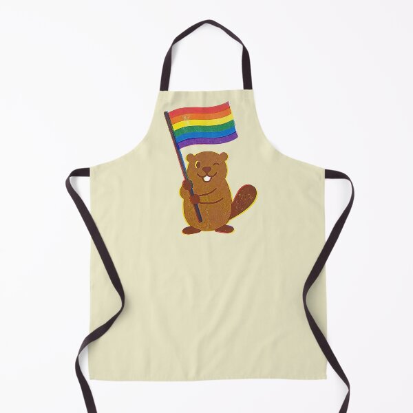 Item preview, Cute Gay Pride Beaver Rainbow Flag Risograph Print designed and sold by TackyTime.