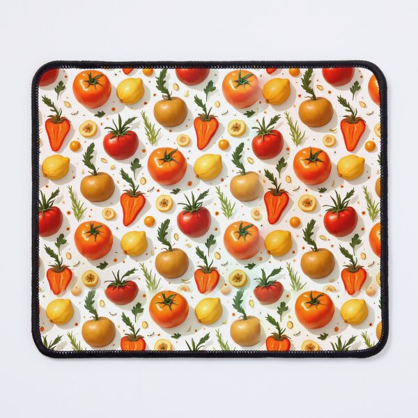 Item preview, Copy of Colorful Tomato and Pepper Pattern Seamless Kitchen Produce Design designed and sold by AnimalAirtistry.