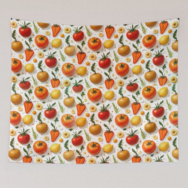 Item preview, Copy of  Colorful Tomato and Pepper Pattern Seamless Kitchen Produce Design designed and sold by AnimalAirtistry.