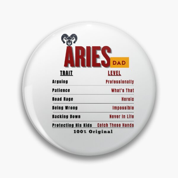 Item preview, Aries Dad Traits - Humorous Zodiac Father's Day Gift designed and sold by ZenWealthDesign.