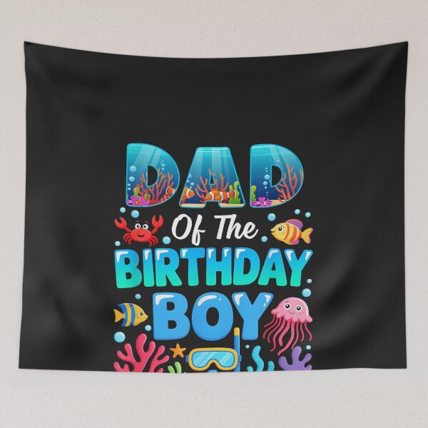 Item preview, Dad of The Birthday Boy Sea Animals Ocean Aquarium designed and sold by CriseldaBruning.