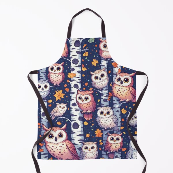 Item preview, Cute Owls and Birch Trees Seamless Pattern Woodland Art designed and sold by dcohea.