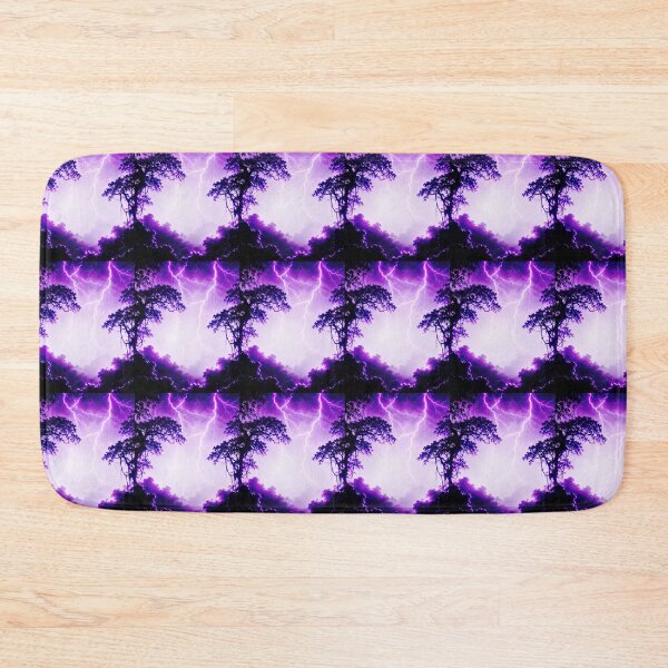 Item preview, Purple Neon Lightning Forest Nature Art designed and sold by DervoTeck2767.