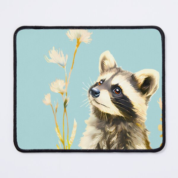 Item preview, Baby Raccoon Floral Botanical Woodland Vintage Illustration designed and sold by JohannaLilly.