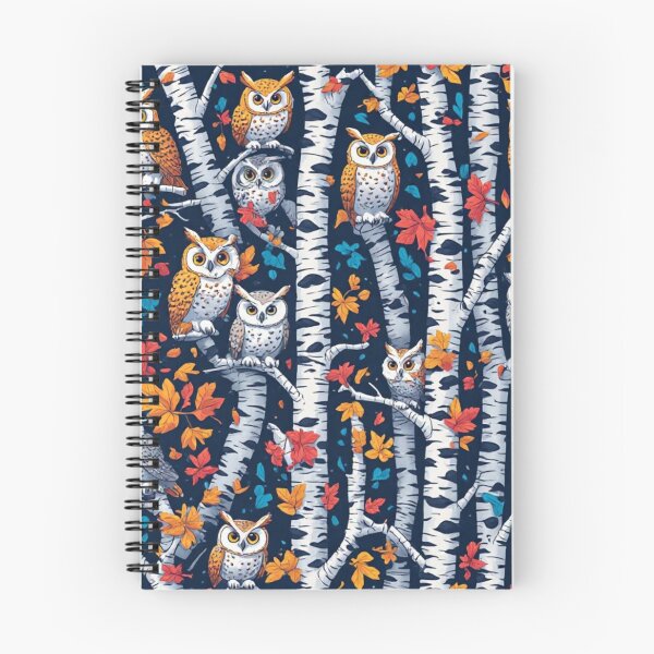 Item preview, Cute Owls and Birch Trees Seamless Pattern Woodland Art designed and sold by dcohea.