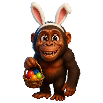 Artwork thumbnail, Easter Australopithecus by Sillytoe